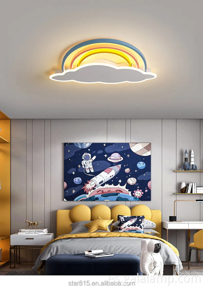 Luz de techo de dormitorio, creatividad moderna, habitación de la sala de iluminación inteligente